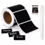 Unibird 1 Roll Blackboard Lable Kitchen Sticker Set for SaltpePper Jars Rewritable Spice Bottle Organizer