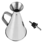 1000ml Stainless Steel Non Drip/No Mess Olive Oil Dispenser Kitchen Oil/Vinegar Pot-Easy to Clean and Leakproof