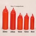 Squeeze Bottle 8/12/16/24/32OZ Kitchen Squeeze Bottle Condiment Sauce Vinegar Keetchup Dispenser Kitchen Tools