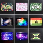 180*125mm Rolling Tray Metal Weed Accessories Tin Tobacco Storage Tray Cigarette Container Smoking Accessories