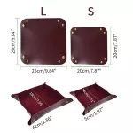 25cm foldable storage home decorative dice dice dice Dice Tays for Key Wallet Coin PU Leather Table Games Desk Storage Box.