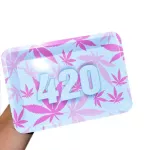 180*125mm Rolling Tray Metal Weed Accessories Tin Tobacco Storage Tray Cigarette Container Smoking Accessories