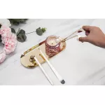 8 Color Stainless Steel Oval Storage Tray Candle Plate Jewelry Display Tray Cake Tea Storage Dish Decor Holder