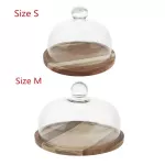 Acacia Wooden Plate for Cake Fruit Dessert Trays Creative Wedding Birthday Party After Traray with Cover