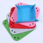 Foldable Storage Box Pu Leather Square for Dice Table Games Key Wallet Coin Box Tray Desk Storages Tray Storage Baskets