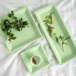 Scandinavian Wooden Macaron Polygonal Desk Combination Storage Geometrical Wooden Dessert Plate