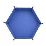 New Storage Tray Creative Hexagonal Pu Flannel Dice Plate Folding Storage Box Sieve Game Tay