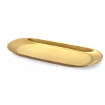 New Stainless Steel Oval Tray 23x9.5x1cm Multi-Color Metal Serving Tray for Food Aromatherapy Candle Tool Bathroom Kitchen D