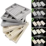 Velvet Cloth Drawer Jewelry Stray Earring Ring Box Commodity Display Trays Rings Necklace Bracelet Organizer Stand
