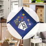 Foldable Storage Box Pu Leather Square for Dice Table Games Key Wallet Coin Box Tray Desk Storage Box Tays Decor