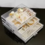 Velvet Cloth Drawer Jewelry Stray Earring Ring Box Commodity Display Trays Rings Necklace Bracelet Organizer Stand