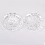 Multiple Sizes Round Transparent Acrylic Plate for Cake Delicate Lace Plate Dish Fruit for KTV Multifunction Home