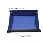 PU Leather Tray for Dice Table Games Foldable Storage Box Wallet Coin Folding Tray Desk Storage Boxs Decor 1PCS