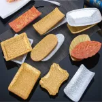 Silver Gold Plastic Small Towel Snack Dessert Try Hotel Restaurant Napkin Tissue Plate Dish Acrylic Dish Table Ware Saurcer