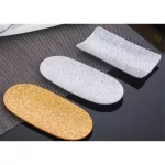 Silver Gold Plastic Small Towel Snack Dessert Try Hotel Restaurant Napkin Tissue Plate Dish Acrylic Dish Table Ware Saurcer