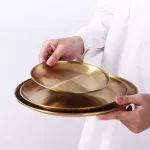 Hot 14/17/20/23/26CM Round Dining Plate Tableware Meat Dessert Pizza Dish Fruit Tray
