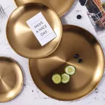 Hot 14/17/20/23/26CM Round Dining Plate Tableware Meat Dessert Pizza Dish Fruit Tray