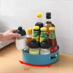 1-10PCS Rotating Tray Kitchen Storage Containrs For SPICE JAR SNACK FOOD TRAY KITCHCHEN STORAGE BOX NON SLIP COSMETICS ORGANIZER