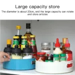 1-10PCS Rotating Tray Kitchen Storage Containrs For SPICE JAR SNACK FOOD TRAY KITCHCHEN STORAGE BOX NON SLIP COSMETICS ORGANIZER