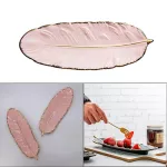 Ceramic Tray Leaf Shape Tableware Plate for Ring Cosmetic Party Decoration