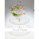 European Three-Layer Plastic Plate Wedding Party Storage Stand Fruits Snack Food Plate Holder Rack Vanity Tray