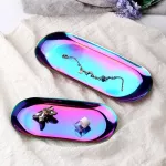Metal Tray Color Metal Storage Tray Living Room Fruit Tray Small Objects Jewelry Display Table Decoration Home Storage