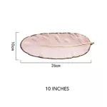 Ceramic Tray Leaf Shape Tableware Plate for Ring Cosmetic Party Decoration