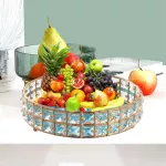 25cm Rhinestone Crystal Cosmetics Storage Home Dessert Holder Snack Candy Fruit Dish