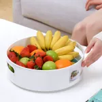 New Serving Tray Platter Rotating Storage Tray Cosmetic Food Cutlery Organizer Divider Food Preservation Rolling Traying