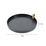 Round Storage Tray Portable Bedroom Dining Table Decoration Sundries Rolling Tray Cigarette Metal Cigarette Smoking Storage Box