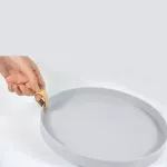 Round Storage Tray Portable Bedroom Dining Table Decoration Sundries Rolling Tray Cigarette Metal Cigarette Smoking Storage Box