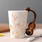 Music Clarinet Note Mug Ceramic Cup Cup Cup Coffee Tea Musical Items Drinkware Mugs Great