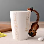 Music Clarinet Note Mug Ceramic Cup Cup Cup Coffee Tea Musical Items Drinkware Mugs Great