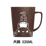 Cartoon Totoro Milk Coffee Mugs With Lid And Spoon Water Cup Tea Mugs Kitchen Drinking Cup