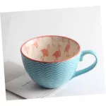 CUP Hand-Painted Tea Cup Cup Embossed Breakfast Cup Creative Ceramic Couple Cup Milk Cup Milk Cereal Cup Water