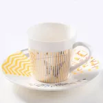 Creative Leopard Anamorphic Cup Mirror Reflection Cup Zebra Mug Luycho Coffee Tea Set with Coaster 90ml-220ml