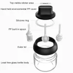 260ml Seasoning Jar Oil Honey Salt Spice Container Condiment Bottle with Spoon with Exquisite Craft It has Smooth Sides and Corn