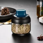 260ml Seasoning Jar Oil Honey Salt Spice Container Condiment Bottle with Spoon with Exquisite Craft It has Smooth Sides and Corn