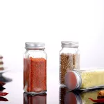 Kitchen Square Seasoning Jar Pepper Bottle Sticken Season Seasoning Jar Glass Jar Seasoning Box BarbeCue Seasoning Bottle Set