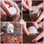 Kitchen Square Seasoning Jar Pepper Bottle Sticken Season Seasoning Jar Glass Jar Seasoning Box BarbeCue Seasoning Bottle Set