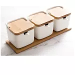 Kitchen Supplies Ceramic Seasoning Pots Pepper Cup and Seasoning Salt Seasoning Bottle Seasoning Box Kitchen Seasoning Tools