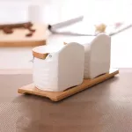 Kitchen Supplies Ceramic Seasoning Pots Pepper Cup and Seasoning Salt Seasoning Bottle Seasoning Box Kitchen Seasoning Tools