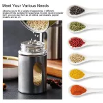 Stainless Steel Seasoning Jars Glass Spreading Bottle BarbeCue Seasoning Pepper Bottle Toothpick Holder Salt Shaker Te889