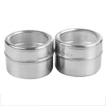 8 PCS /12 PCS Magnetic Spice Jar Set Stainless Steel Spice Tins Spice Storage Container Pepper Seasoning Sprays Tools