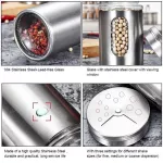 Stainless Steel Seasoning Jars Glass Spreading Bottle BarbeCue Seasoning Pepper Bottle Toothpick Holder Salt Shaker Te889