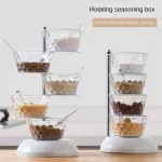 Vertical Seasoning Box Rotary Seasoning Box Creative Vertical Multi-Layer Seasoning Jars Home Seasoning Jar Kitchen Set