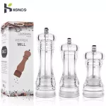 Konco Acrylic Pepper Spice Shaker Salt Pepper Mill Manual Spice Grinder Salt and Peppers Grinder Kitchen Gadget