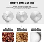 Stainless Steel Seasoning Jars Glass Spreading Bottle BarbeCue Seasoning Pepper Bottle Toothpick Holder Salt Shaker Te889