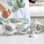 3-in-1 Ceramic Seasoning Jar Set Seasoning Tank Salt Shaker Three-Piece Kitchen Utensils Korean Cruet Seasoning Bottle Pepper