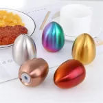 Egg Shaped Salt Spice Pepper Shaker Spice Container Stainless Steel Condiment Bottle Seasoning Organizer Kitchen Accessories